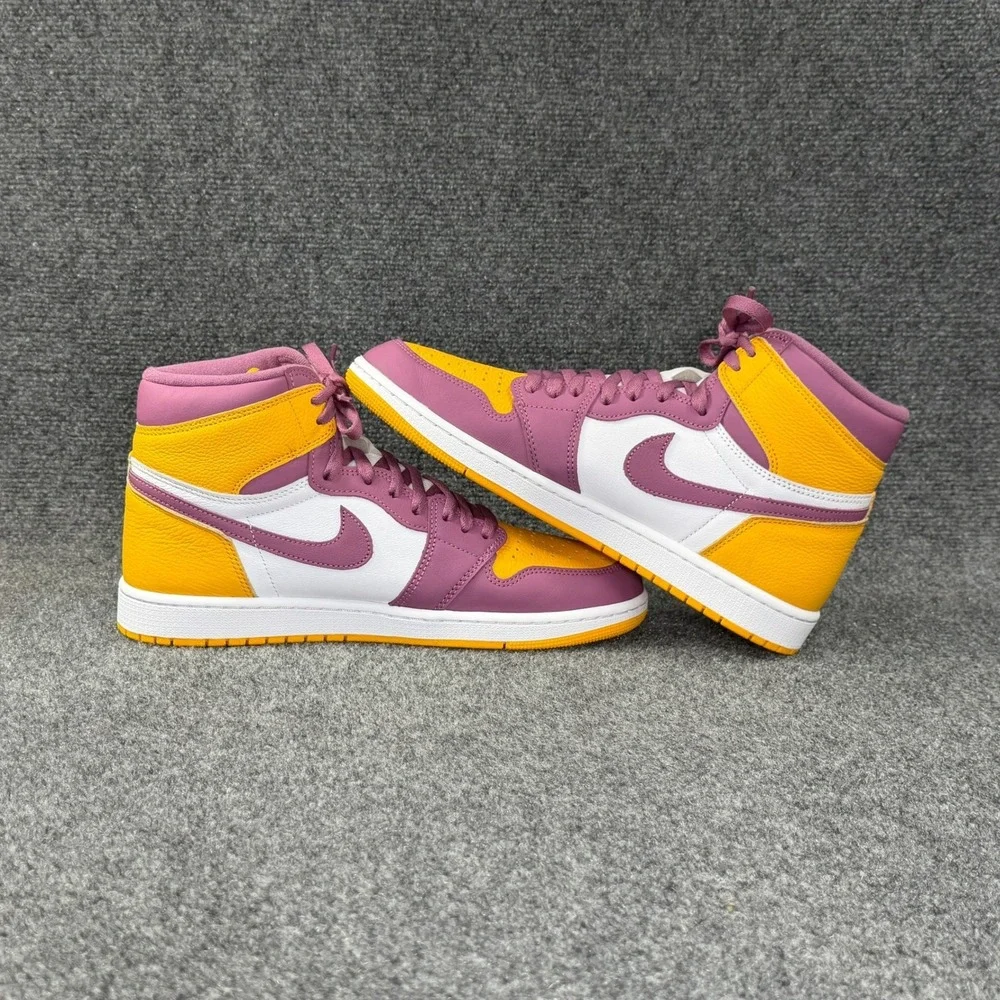 Jordan 1 Retro High OG Brotherhood Shoes Mens 11 University Gold Purple Athletic